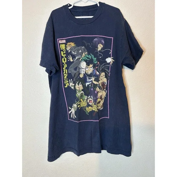 My Hero Academia Shirt Small Navy Blue Deku Froppy Funimation Anime Graphic Tee - Picture 1 of 4